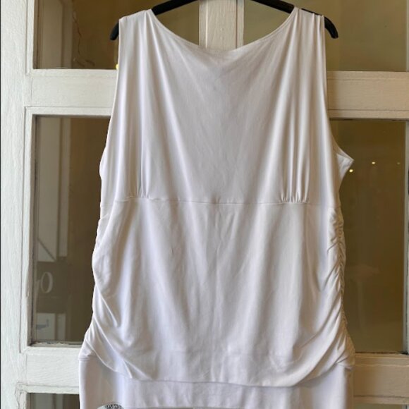 A'nue Miami | High Neck Rouchd Top - Picture 1 of 2